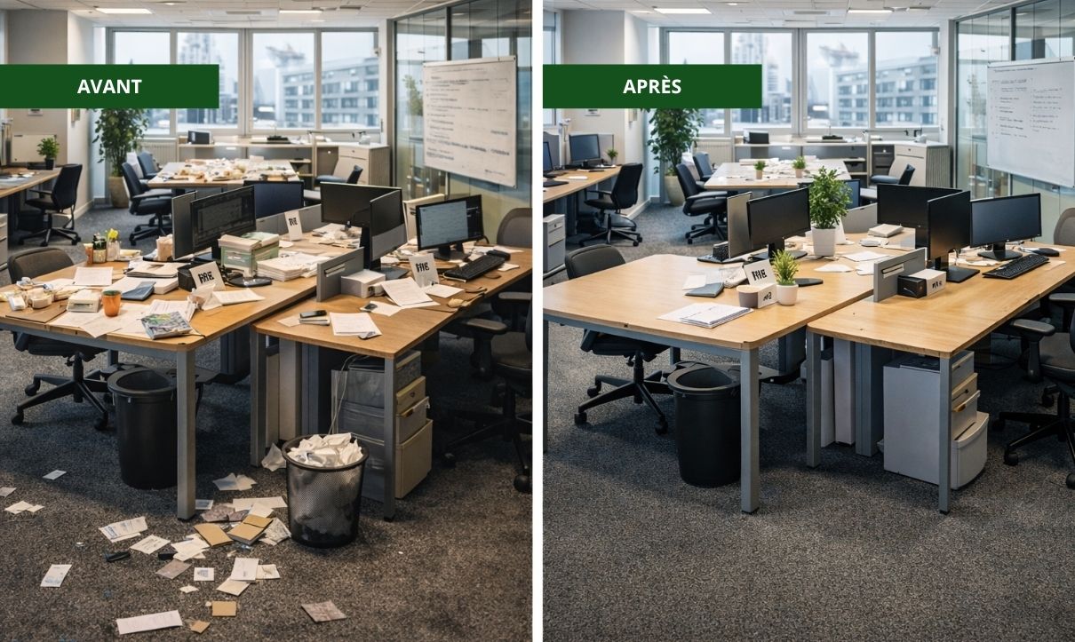 Projet 2 Nettoyage de bureaux avant après